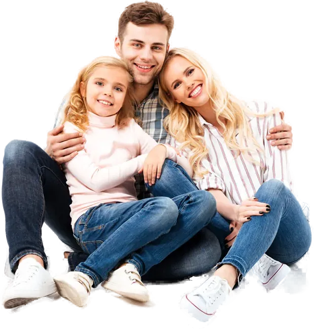 Família protegida pela vacinação