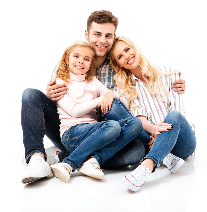 Família protegida pela vacinação